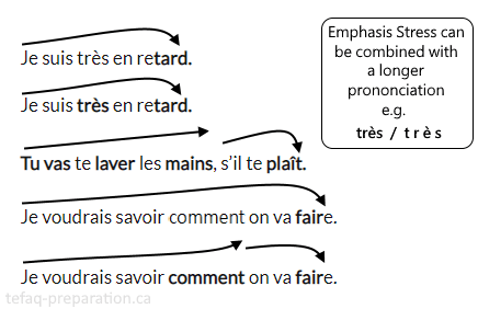 emphasis stress in french