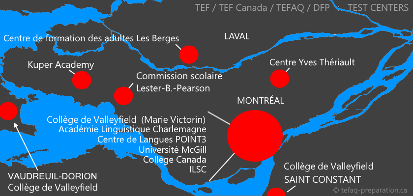 Tefaq test centres Montreal