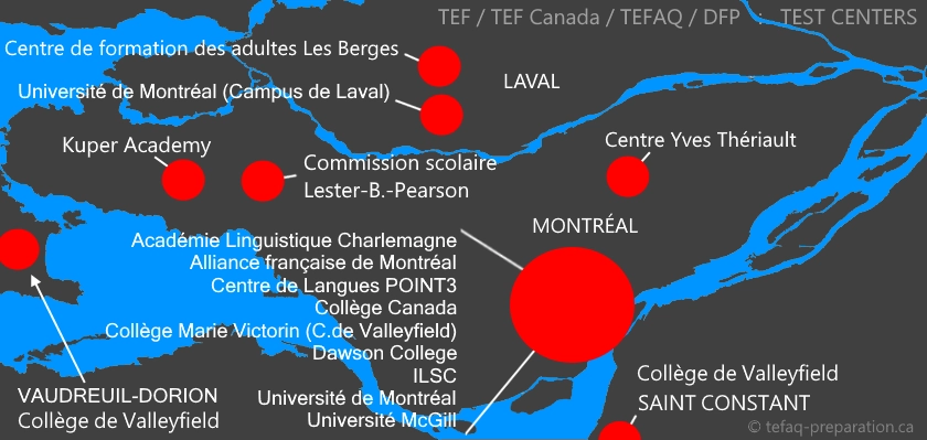 Nouvel Examen TEF - TEFAQ Comprenhension Orale. Les centres d'examen à Montréal