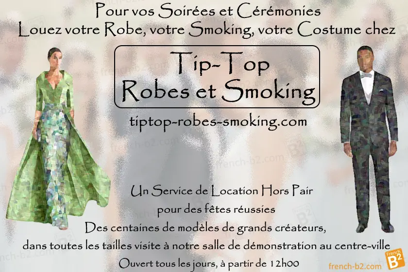 TEF - TEFAQ Speaking, Samples Part A and B : Louez une Robe ou un Smoking