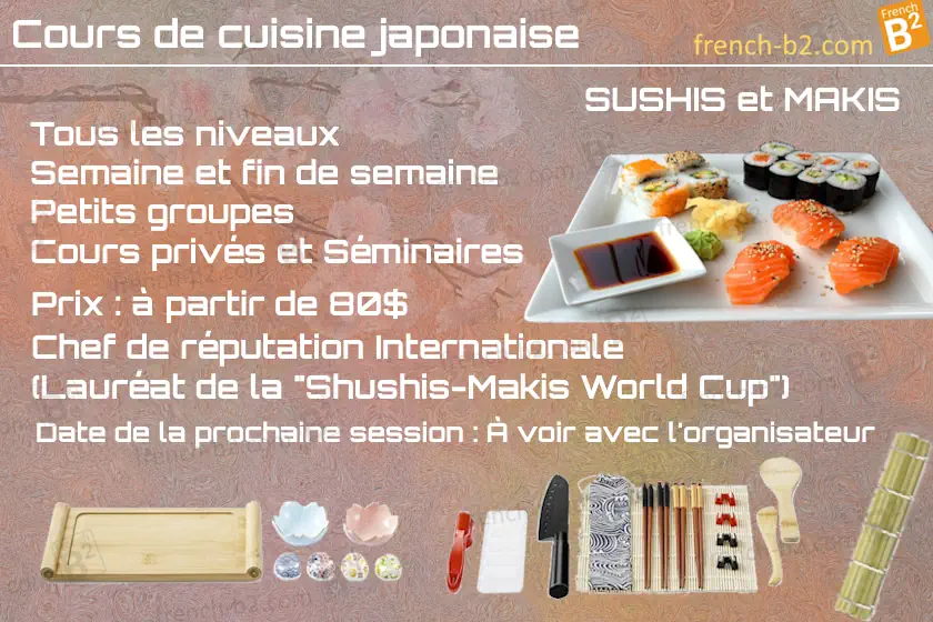 TEF - TEFAQ Préparation, Speaking (Section A et Section B). Exam sample : "Shushis et Makis"